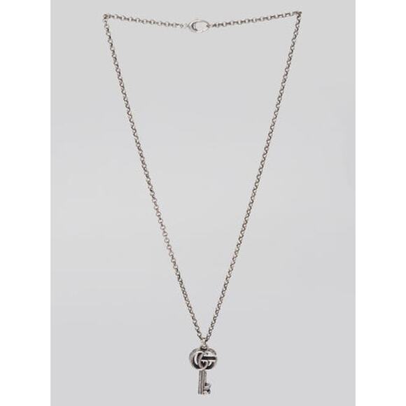 Gucci Sterling Silver GG Marmont Key Necklace - Picture 3 of 7